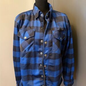 Men’s Motorcycle Blue and Black Performance Jacket by Road Armor Skull Riderz